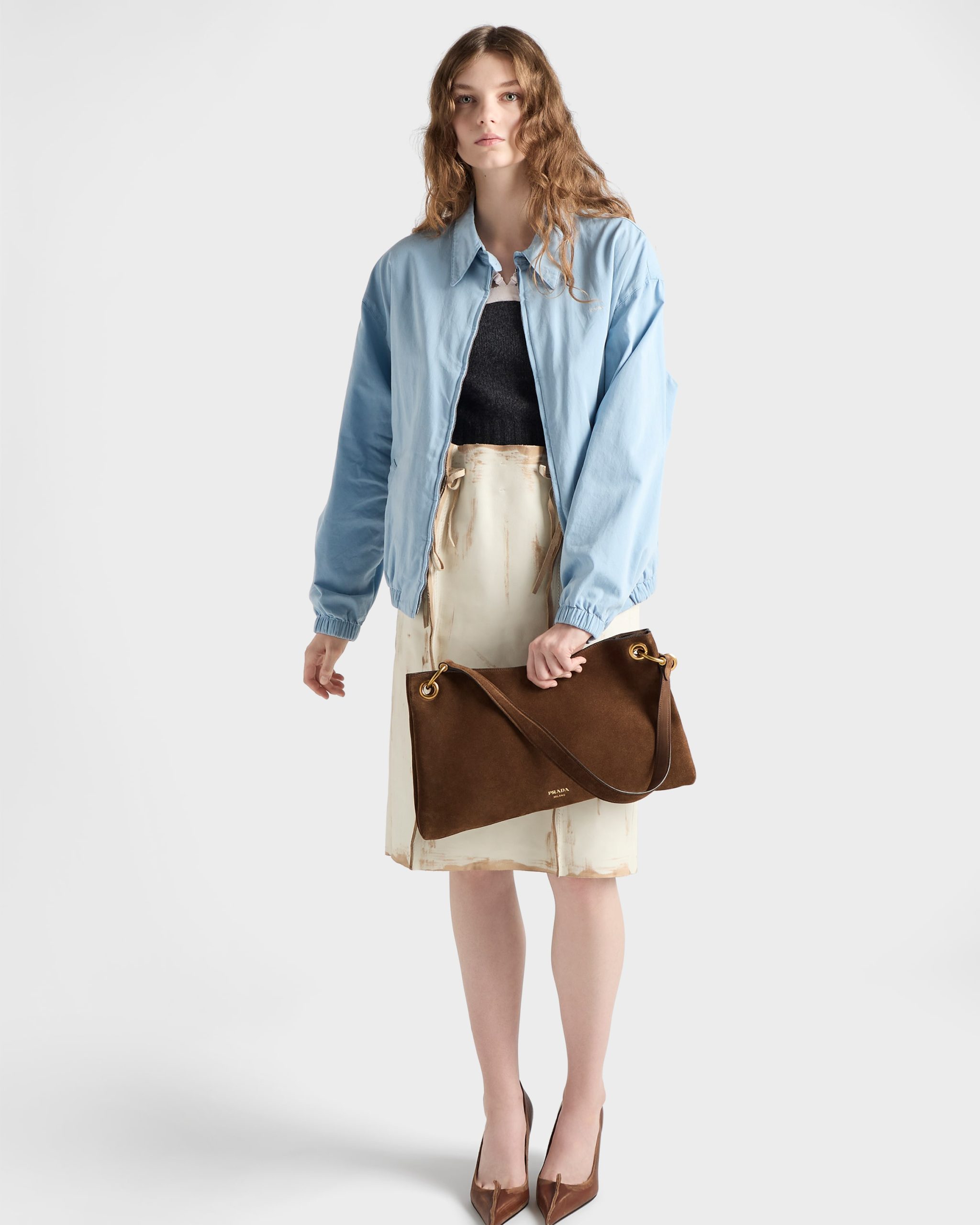 Prada Etude large suede shoulder bag - Image 7